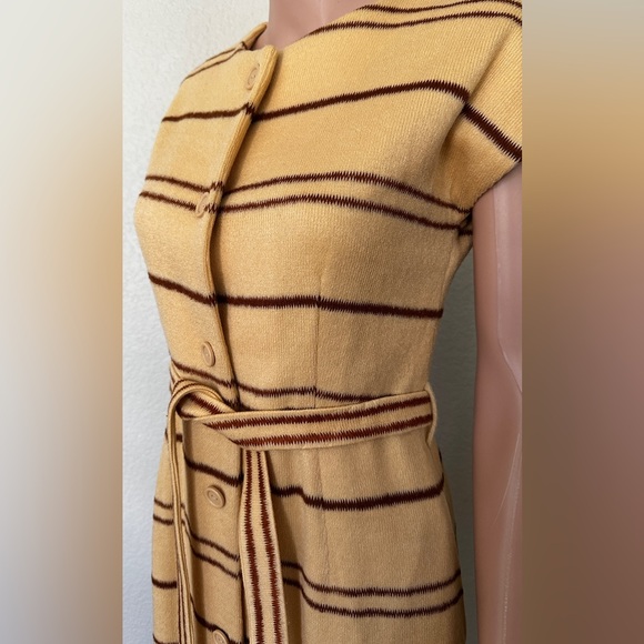 Vintage Wacoal Wool dress embroidered Aztec Native American Guatemalan Hippy - Picture 2 of 8